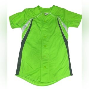 Teamwork athletic apparel button up softball Jersey‎ size large